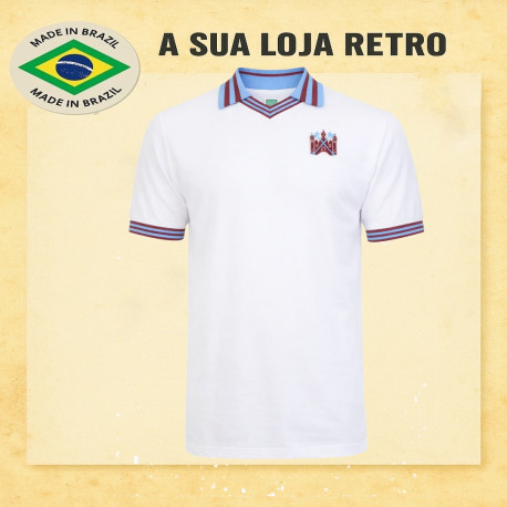Camisa retrô West Ham Branca ENG