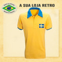 Camisa retrô Sueçia 1958