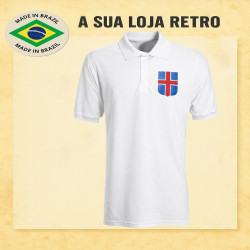 Camisa retrô de Islândia branca 1951
