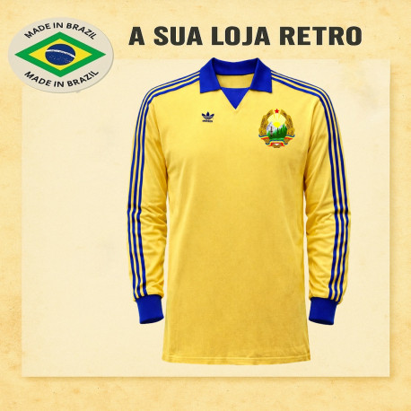 Camisa retrô Romenia logo ML 1987