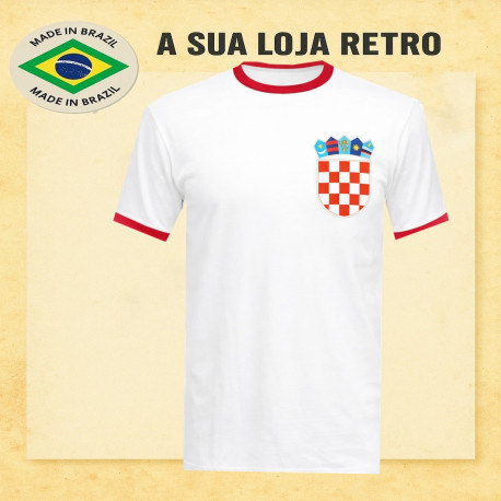 Camisa retrô Croácia branca