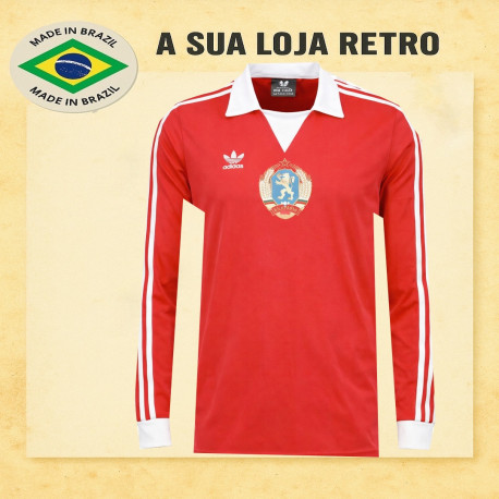 Camisa retrô Bulgaria vermelha - 1984
