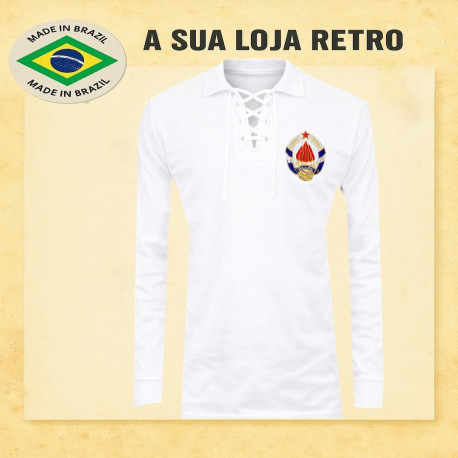 Camisa retrô Yugoslavia Branca ML-1950