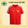 Camisa retrô Tchecoslovaquia Vermelha 1980