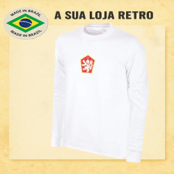 Camisa retrô Tchecoslovaquia branca 1970