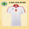 Camisa retrô Tchecoslovaquia logo branca 1982