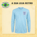 Camisa retrô da Inglaterra ML Celeste 1970
