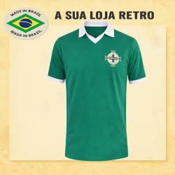 Camisa retrô Irlanda do Norte verde-1977