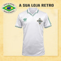 Camisa retrô Irlanda do Norte Branca- 1986
