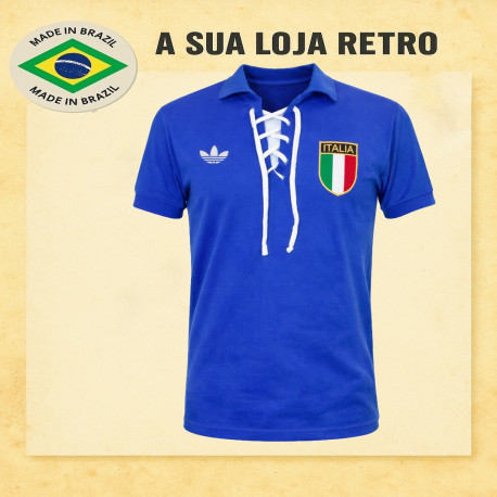 Baby Look retrô Italia Azul