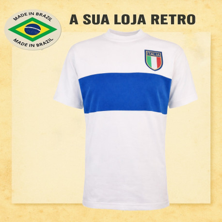 Camisa retrô Italia branca - 1974