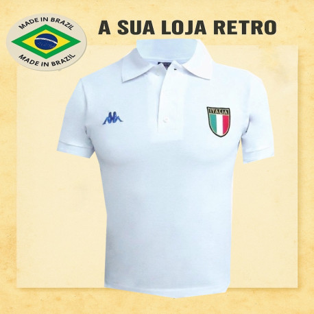 Camisa Retrô da Italia kappa branca