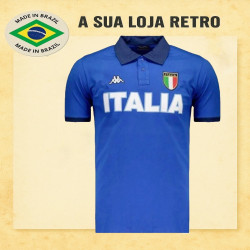 Camisa Retrô da Italia kappa azul claro