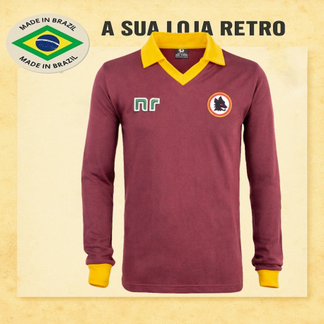 Camisa retrô AS Roma tradicional ML 1987- ITA