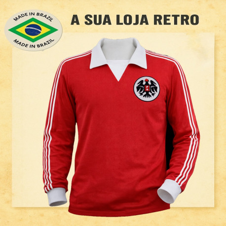 Camisa retrô Eintracht Francfurt ML Vermelha - ALE