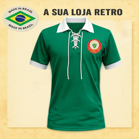 Camisa retrô Palmeiras cordinha palestra Italia .