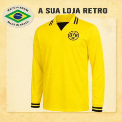 Camisa retrô Borussia Dortmunt ML gola pola - ALE