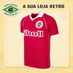 Camisa retrô Benfica shell vermelha 1987 - POR