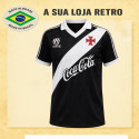 Camisa retrô Vasco da Gama Preta Finta 1989