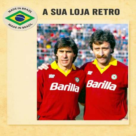 Camisa retrô AS Roma branca 1987 - ITA