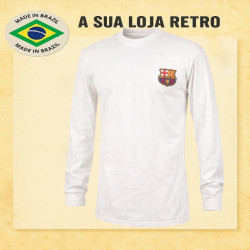 Camisa retrô FC barcelona Branca ML- 1960