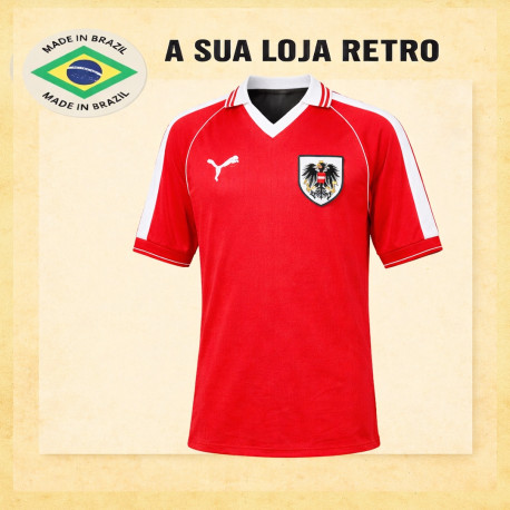 Camisa retrô Austria vermelha - 1982