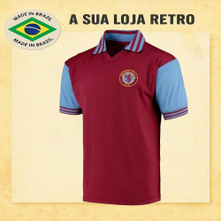 Camisa retrô Aston Villa Gola Polo- 1981