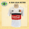 Camisa retro Santa Cruz Futebol Clube branca logo coca cola 1985