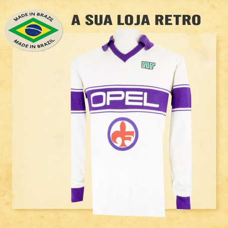 Camisa Retrô Fiorentina. branca 1984 - ML- ITA