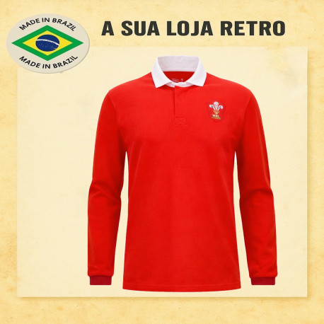 Camisa retrô de rugby Gales ML- 1970