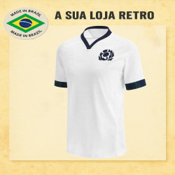 Camisa retrô de rugby Escocia branca 1980