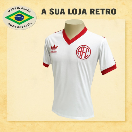  - Camisa retrô América RJ logo branca