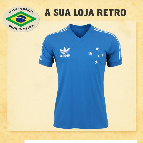 Camisa retrô Cruzeiro azul - 1987