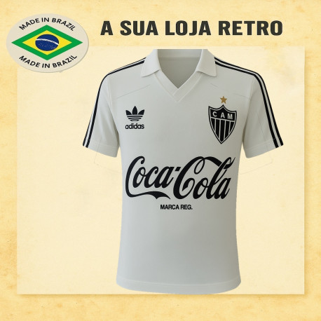 Camisa retrô Atlético Mineiro Branca 1980