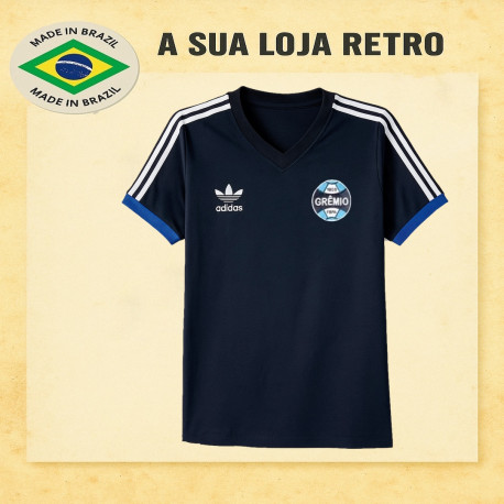 Camisa retrô Grêmio comemorativa Preta Azul