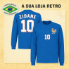 Camisa retrô França Zidane Branca ML.
