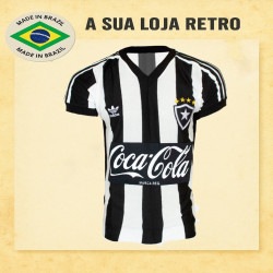 Camisa retrô Botafogo Coca Preta 1988