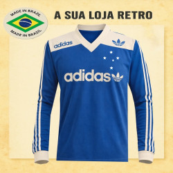 Camisa retrô Cruzeiro azul - 1968 gola em V