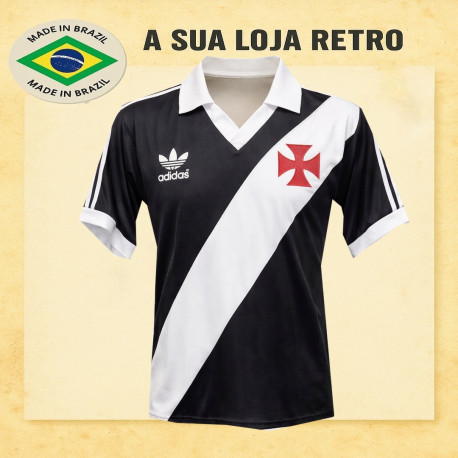 Camisa retrô Vasco preta - 1980 away