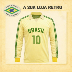 Camisa retrô Brasil de Volei ML Amarela - 1984