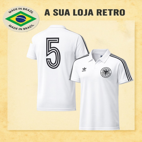 Camisa retrô Seleçao da Alemanha Dry Fit - 1980