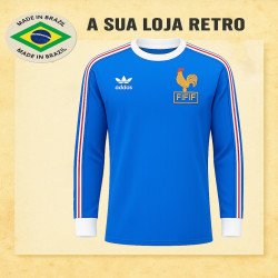 Camisa retrô França azul ML - 1978