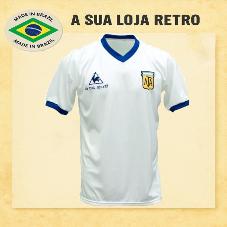 Camisa retrô Argentina Dry Fit - 1980