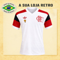 Camisa retrô flamengo branca comemorativa 1981