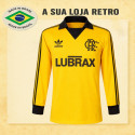 Camisa retrô Flamengo Goleiro Lubrax Amarela ML