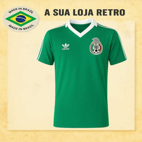 Camisa retrô Mexico Dry Fit 1986