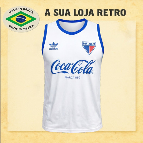 Regata retrô do Fortaleza Esporte Clube branca.
