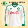 Camisa retrô Palmeiras branca com coca cola