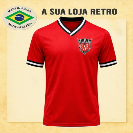 Camisa retrô Clube Atlético Ferroviario Gola V 1965