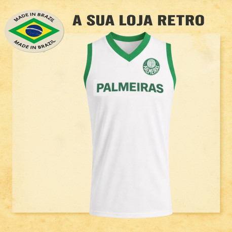 Regata retrô Palmeiras Branca